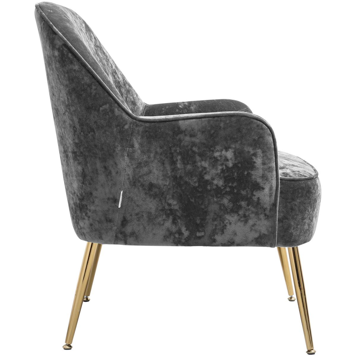 Elegant Velvet Ergonomic Armchair - Dark Green – image 54
