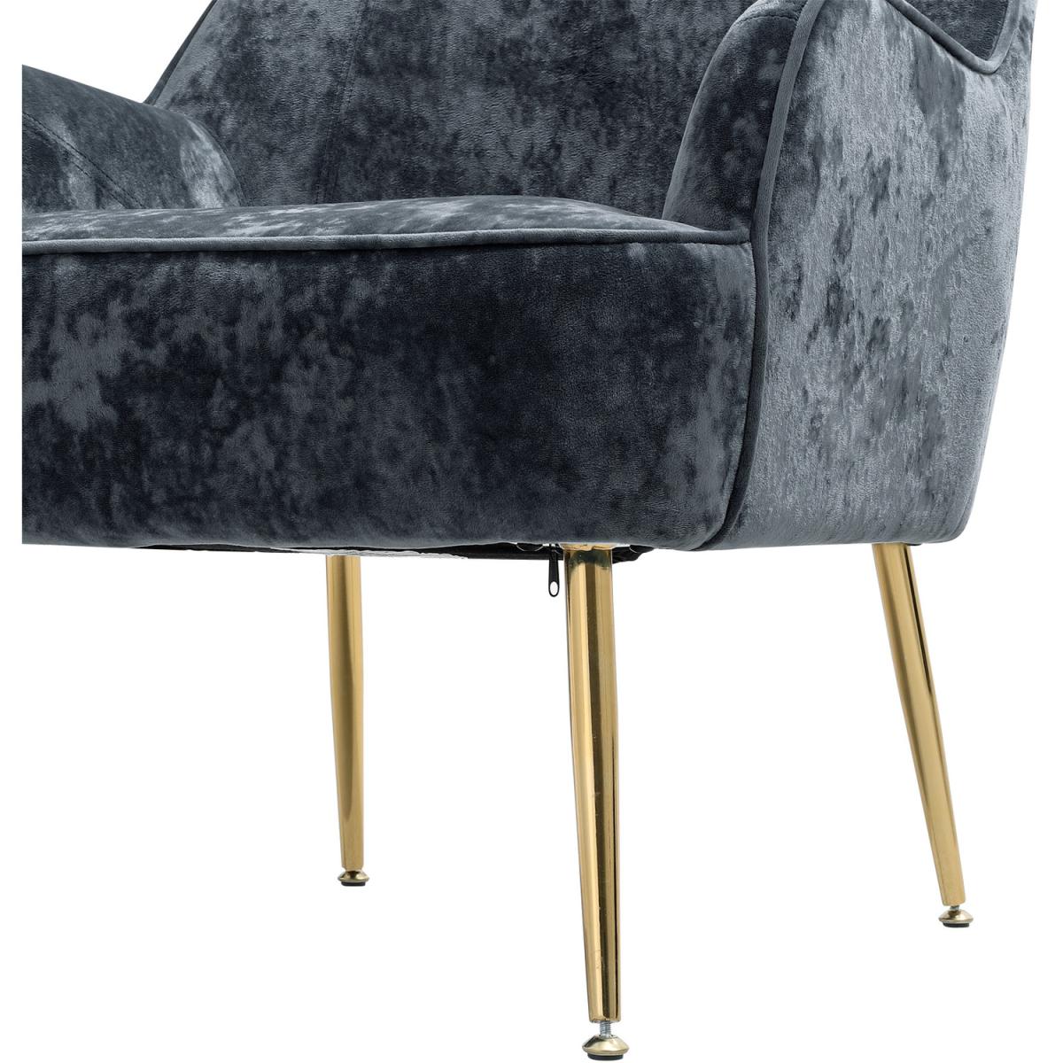 Elegant Velvet Ergonomic Armchair - Dark Green – image 57