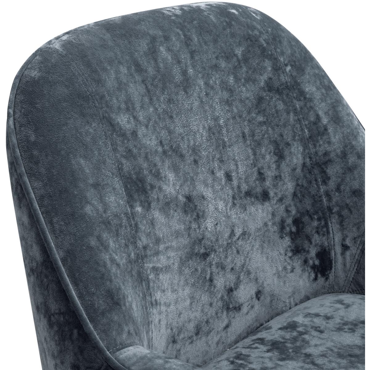 Elegant Velvet Ergonomic Armchair - Dark Green – image 58