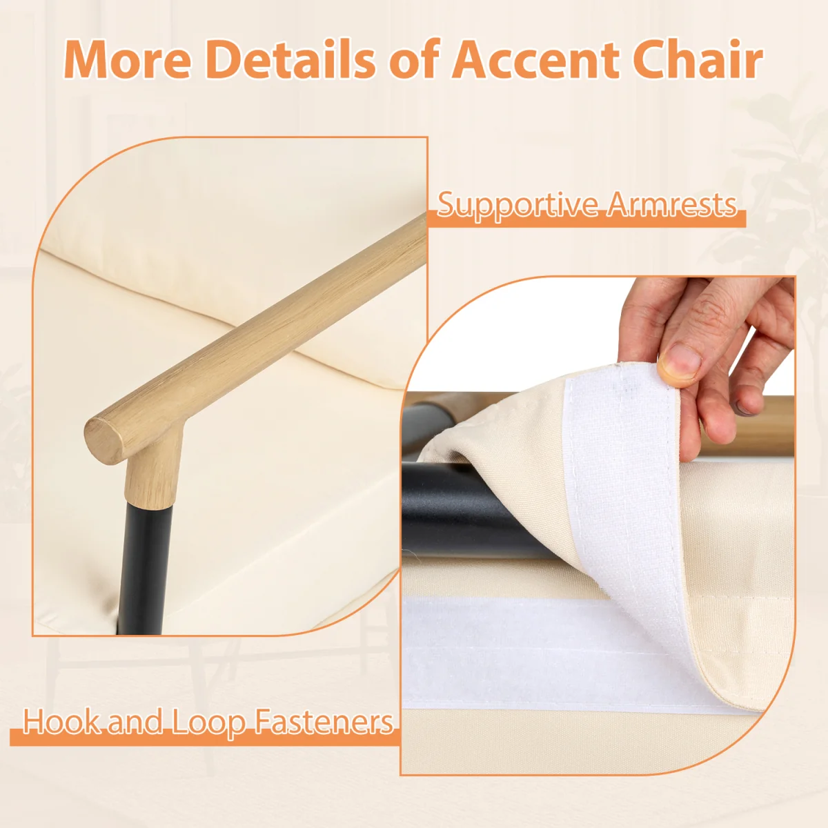 Modern Accent Armchair - White – image 5