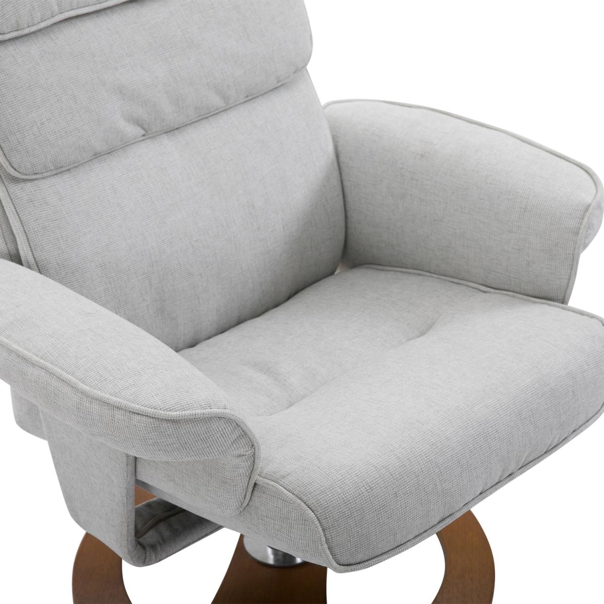 Recliner Chair Ottoman Set 360 Degree - Grey – image 7