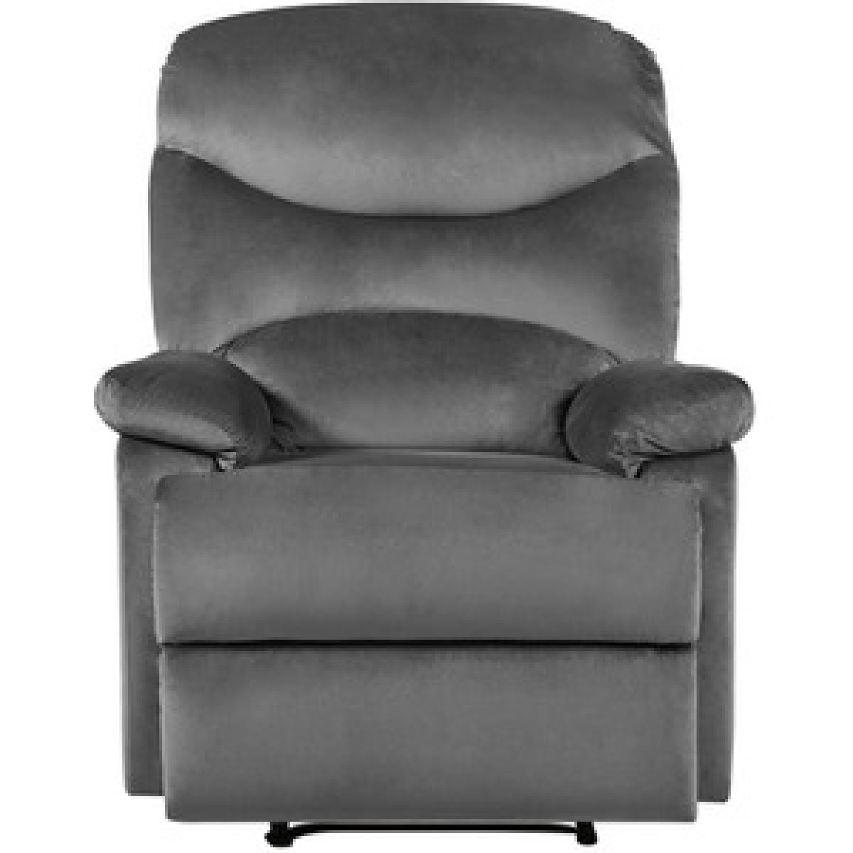 Velvet Recliner Sofa Armchair - Brown – image 6