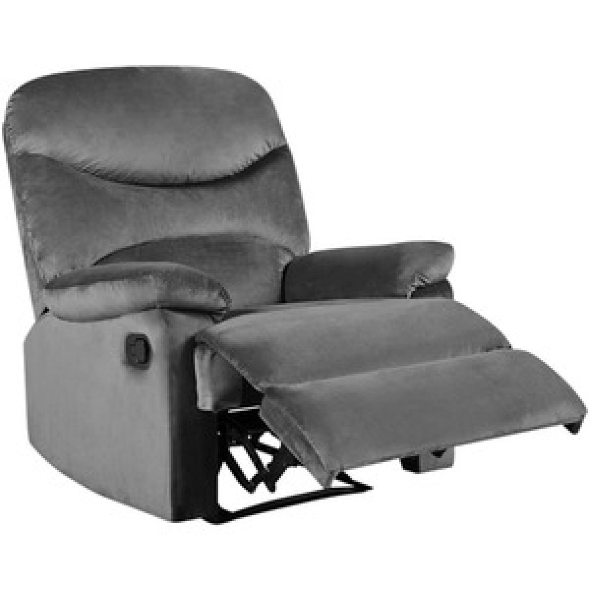 Velvet Recliner Sofa Armchair - Brown – image 7
