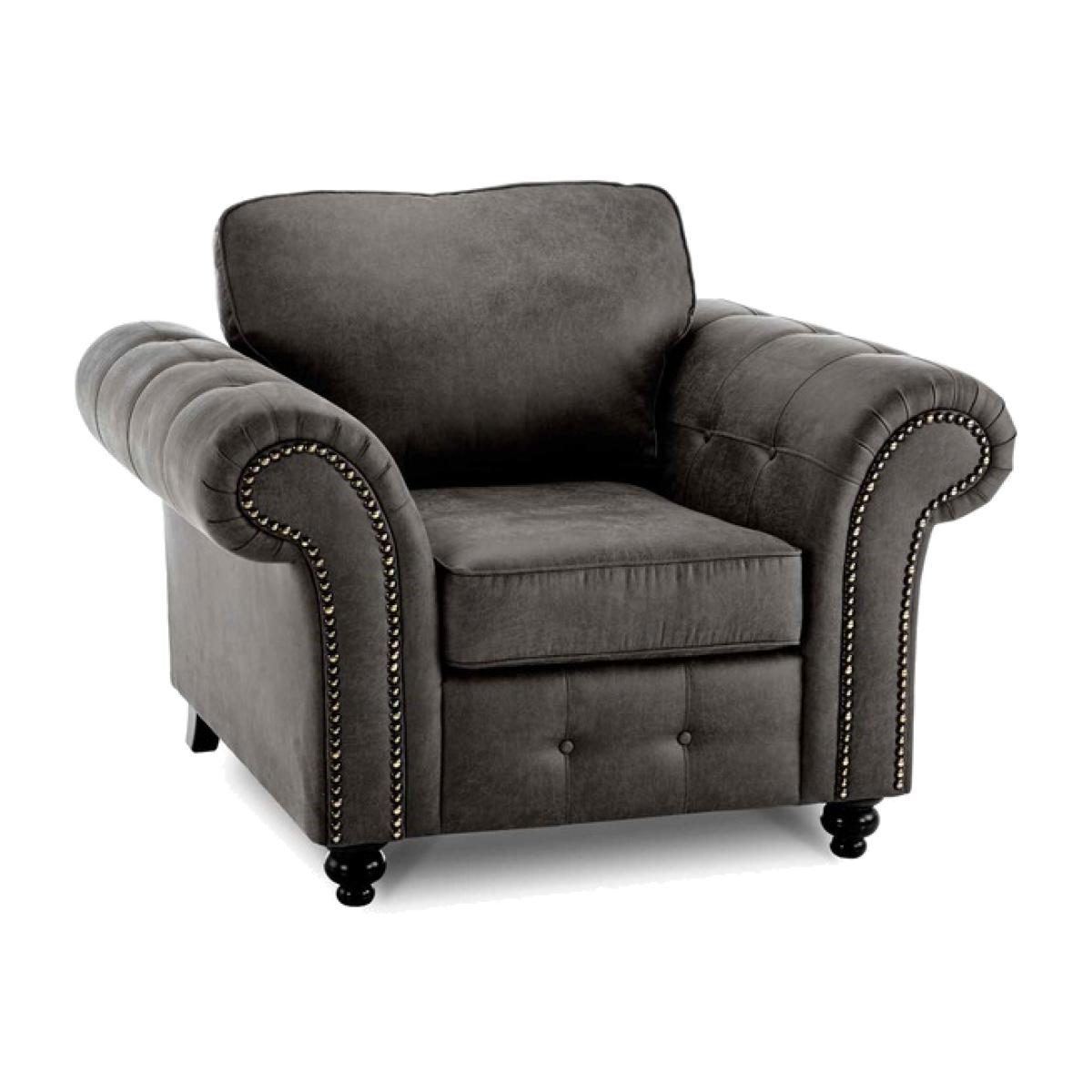 Oakana Luxury Leather Armchair Sofa - Black – image 1