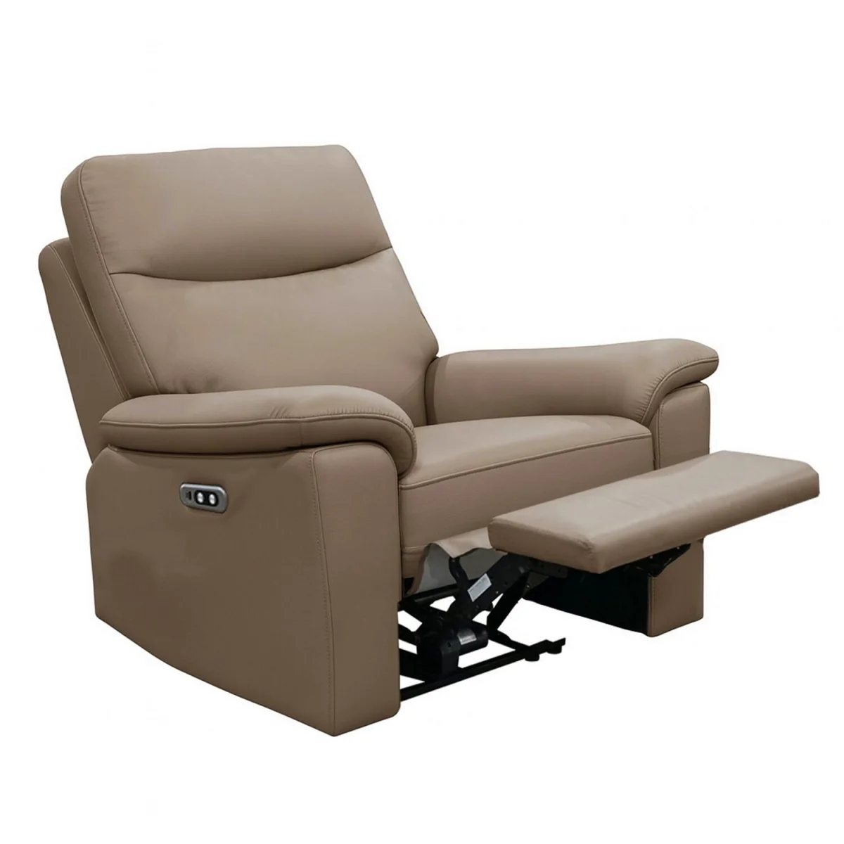 Marlowe Real Leather Power Recliner Armchair with USB Charging - Taupe – image 3