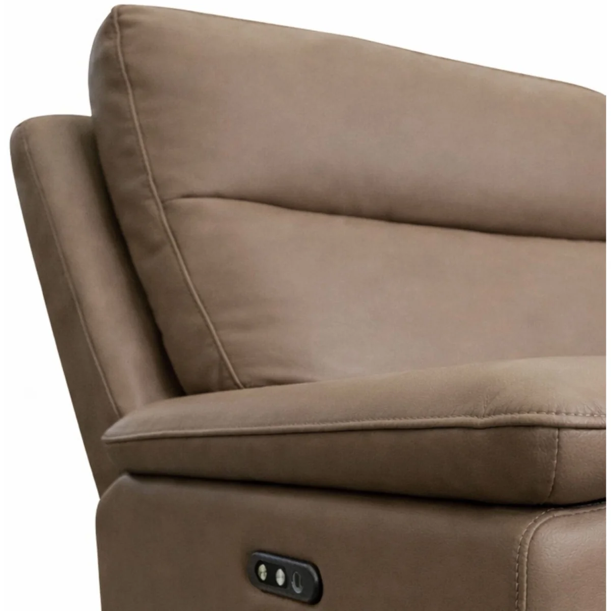 Marlowe Real Leather Power Recliner Armchair with USB Charging - Taupe – image 9