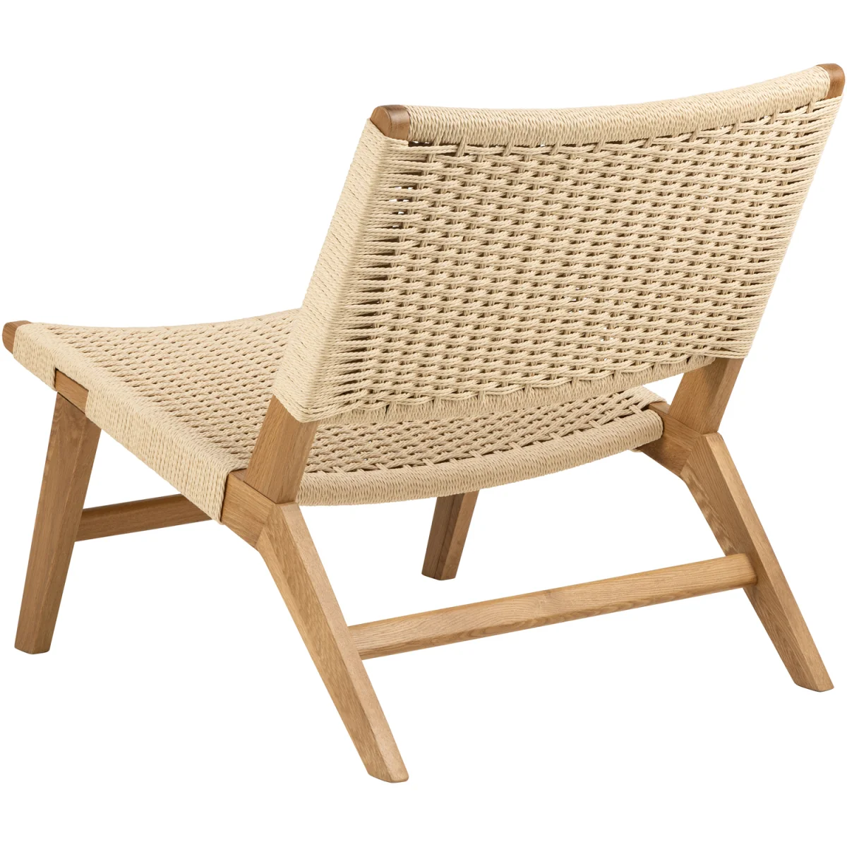 Carson Lounge Chair in Off White and Oak - Off White and Oak – image 2