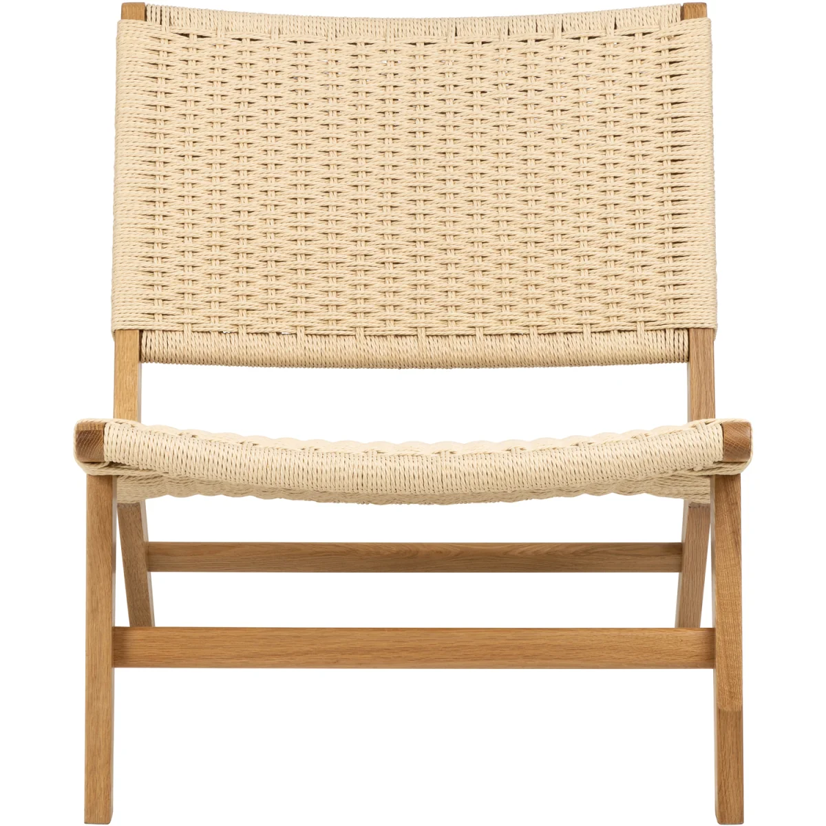Carson Lounge Chair in Off White and Oak - Off White and Oak – image 4