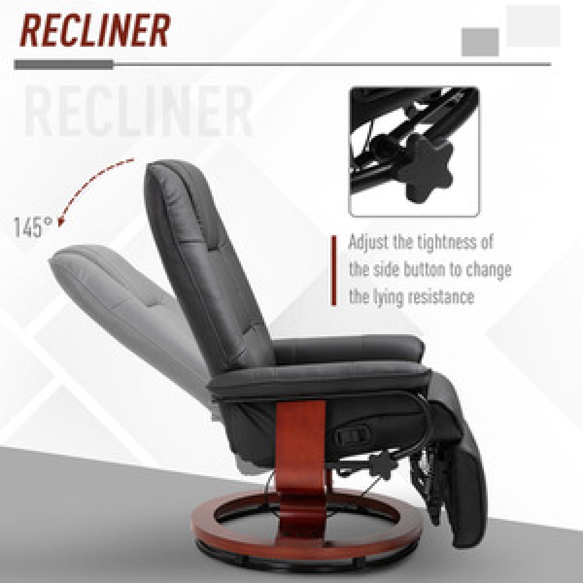 Deluxe Office Chair PU Leather Armchair - Grey – image 14