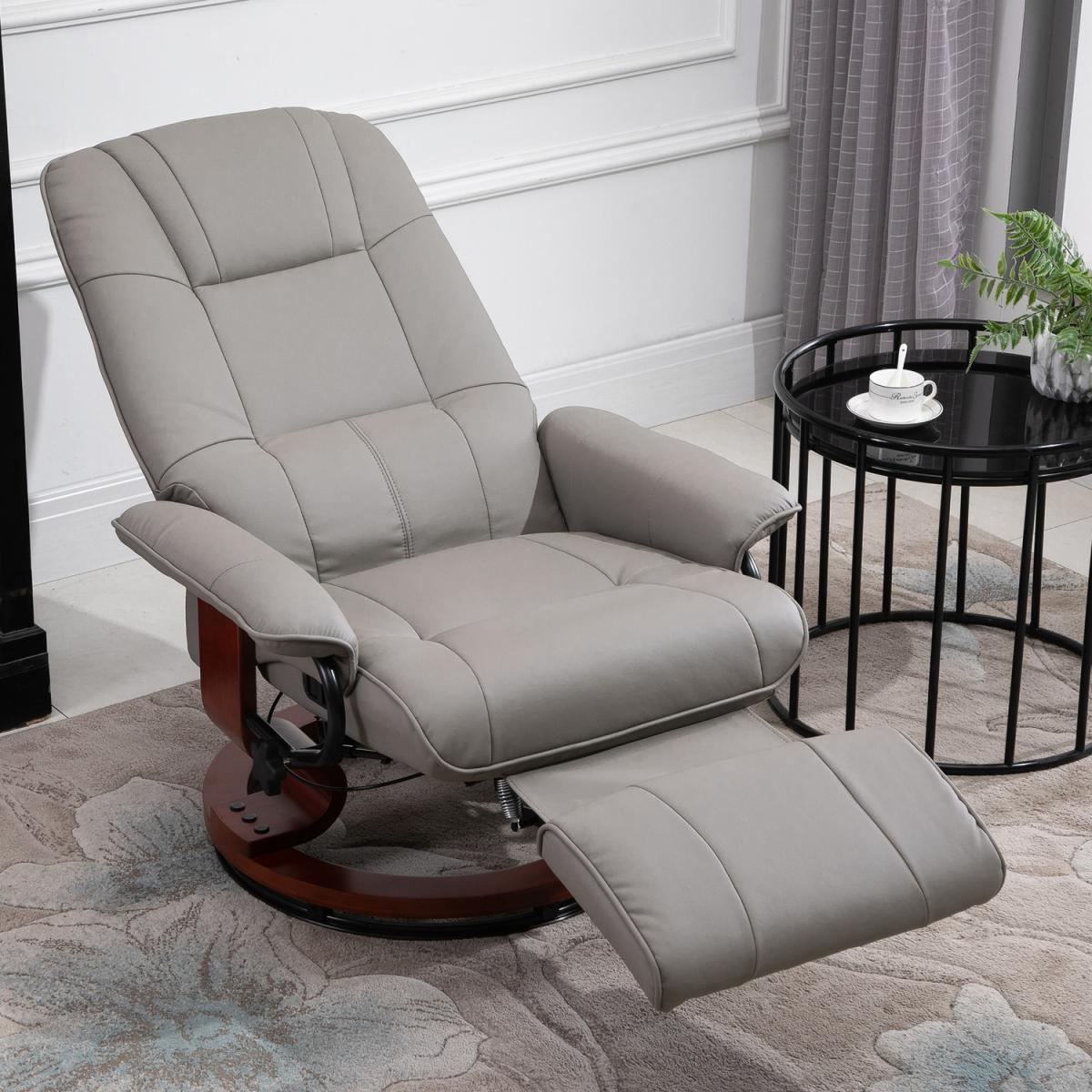 Deluxe Office Chair PU Leather Armchair - Grey – image 5