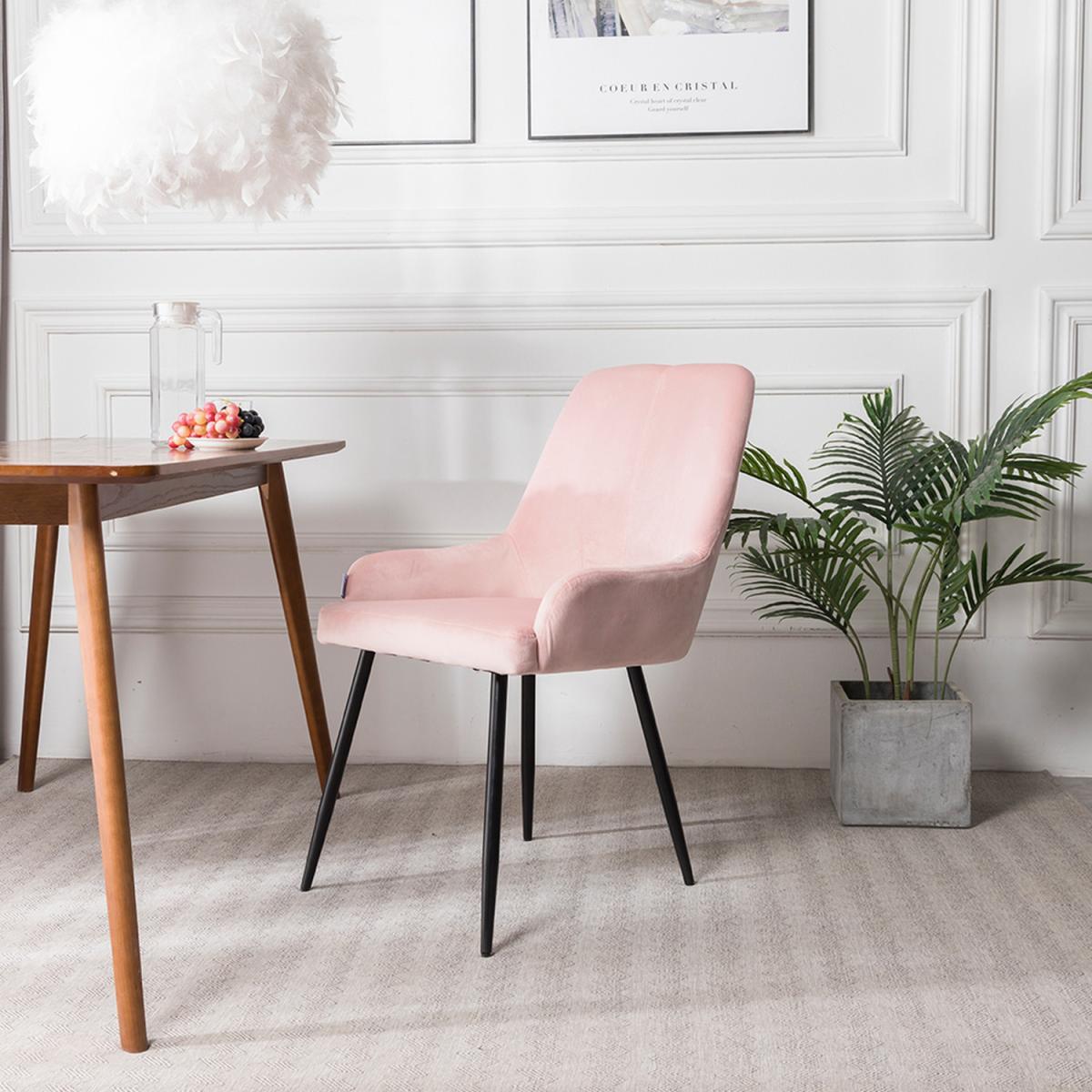 Velvet Dining Armchair - Pink – image 6