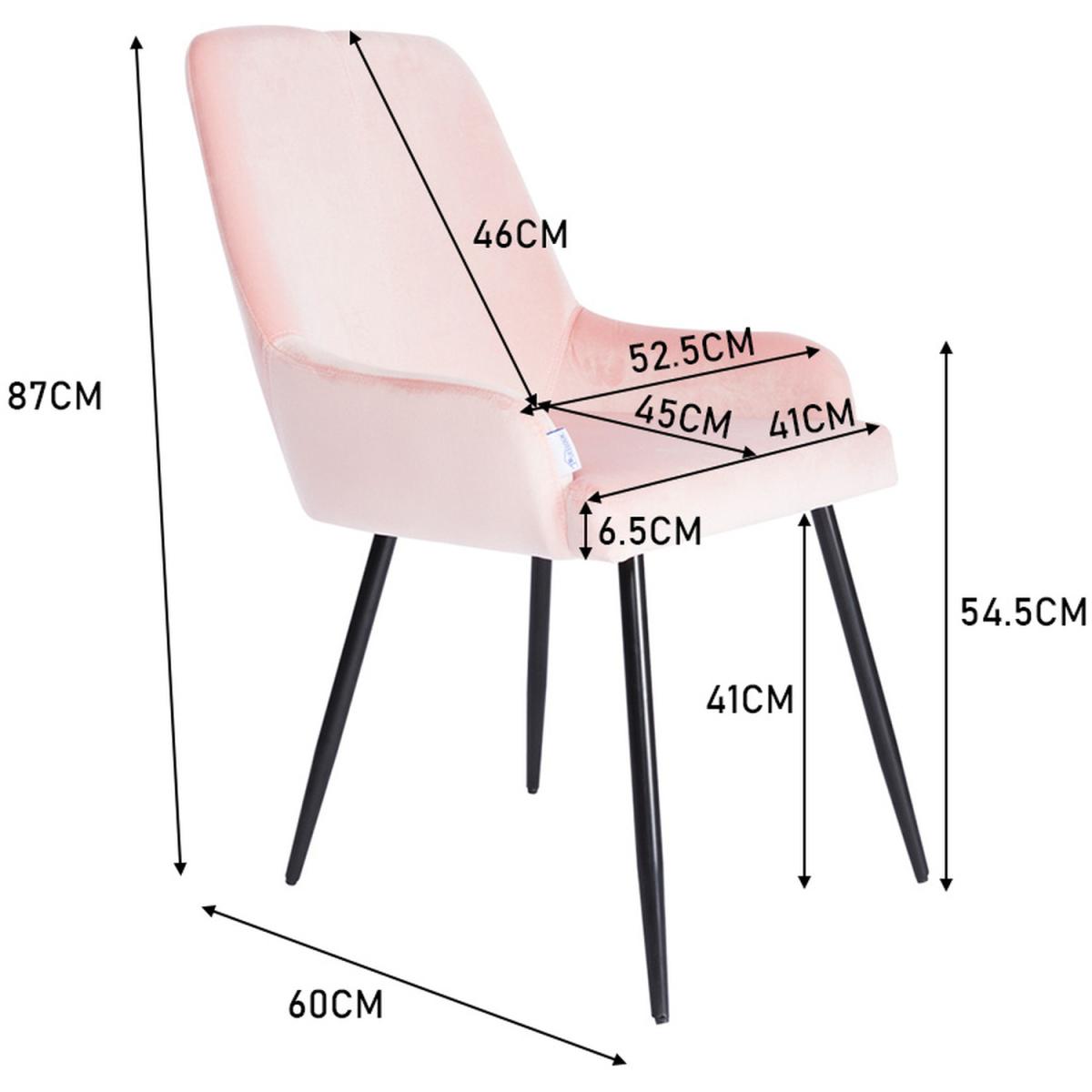 Velvet Dining Armchair - Pink – image 7