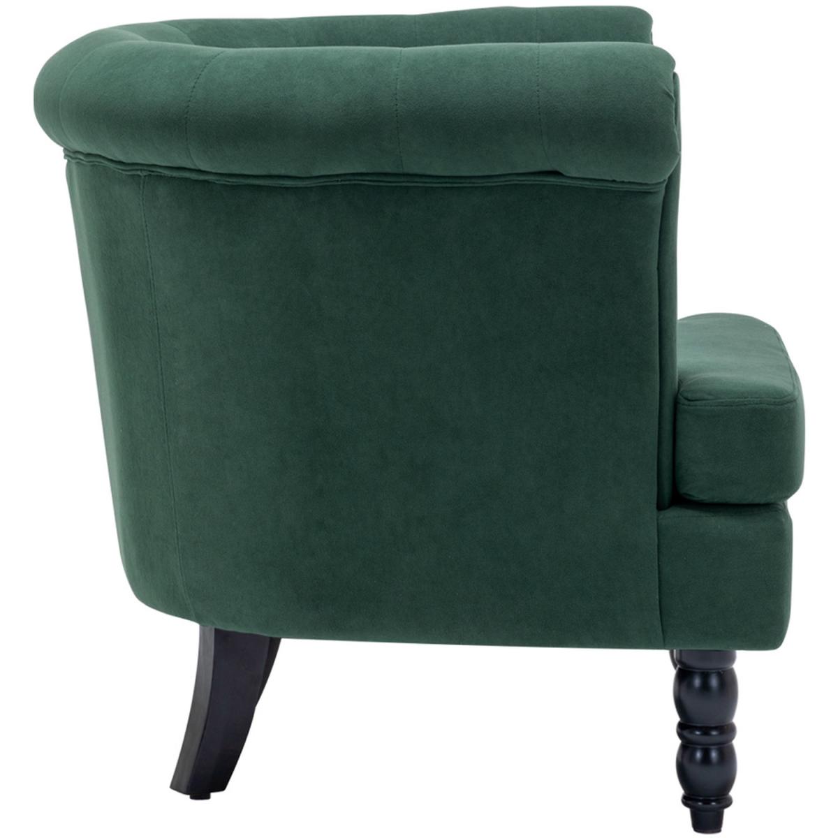 Velvet Velour Single Tub Chair - Grey – image 14