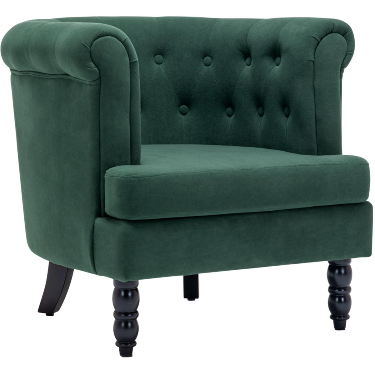 Velvet Velour Single Tub Chair - Grey – image 10