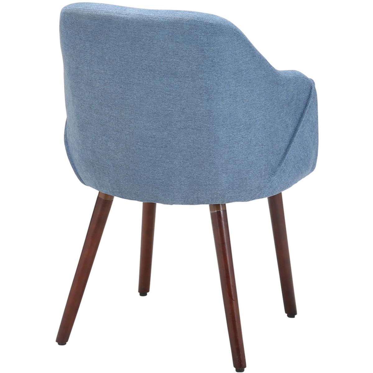 Fabric Dining Armchairs - Blue – image 2