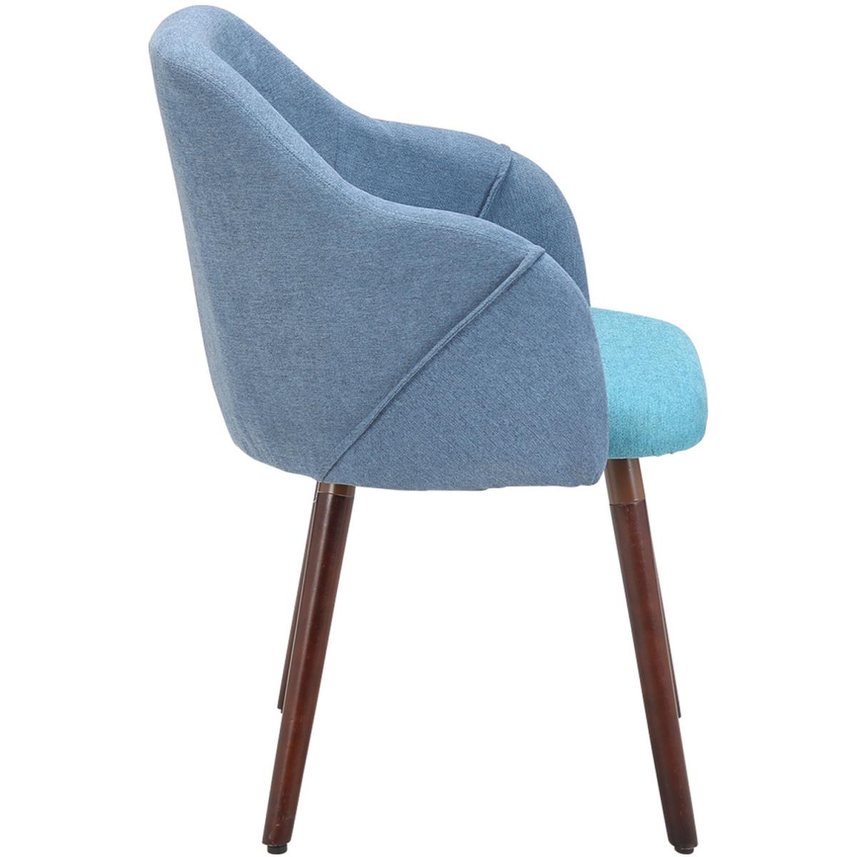 Fabric Dining Armchairs - Blue – image 3