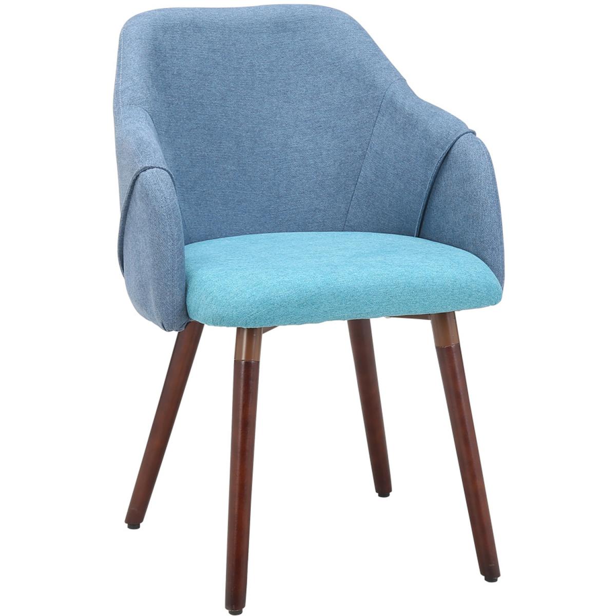 Fabric Dining Armchairs - Blue – image 4