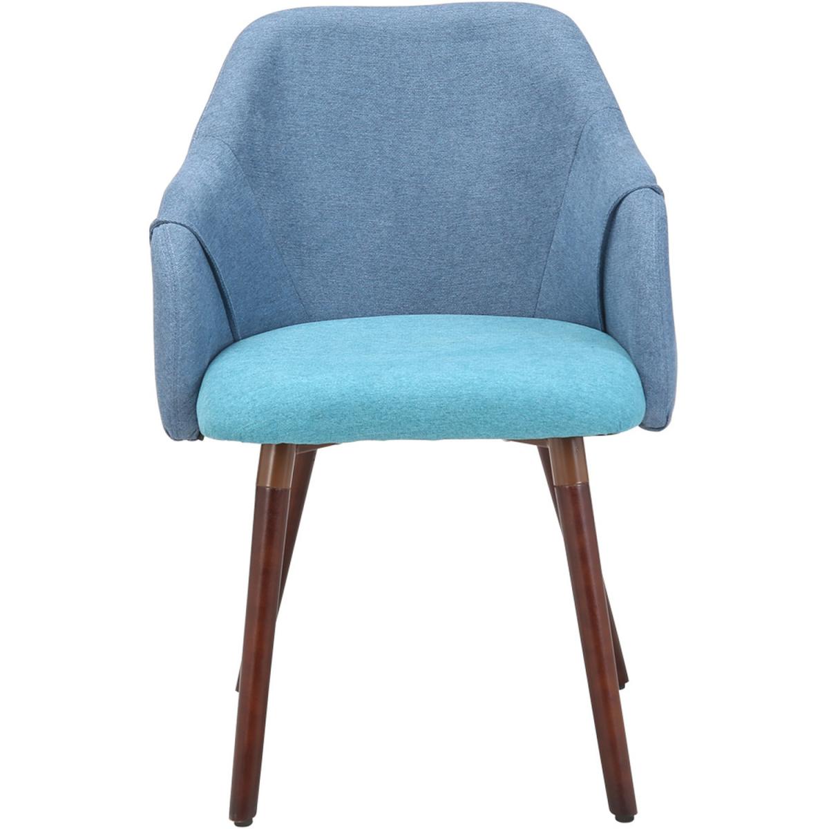 Fabric Dining Armchairs - Blue – image 5