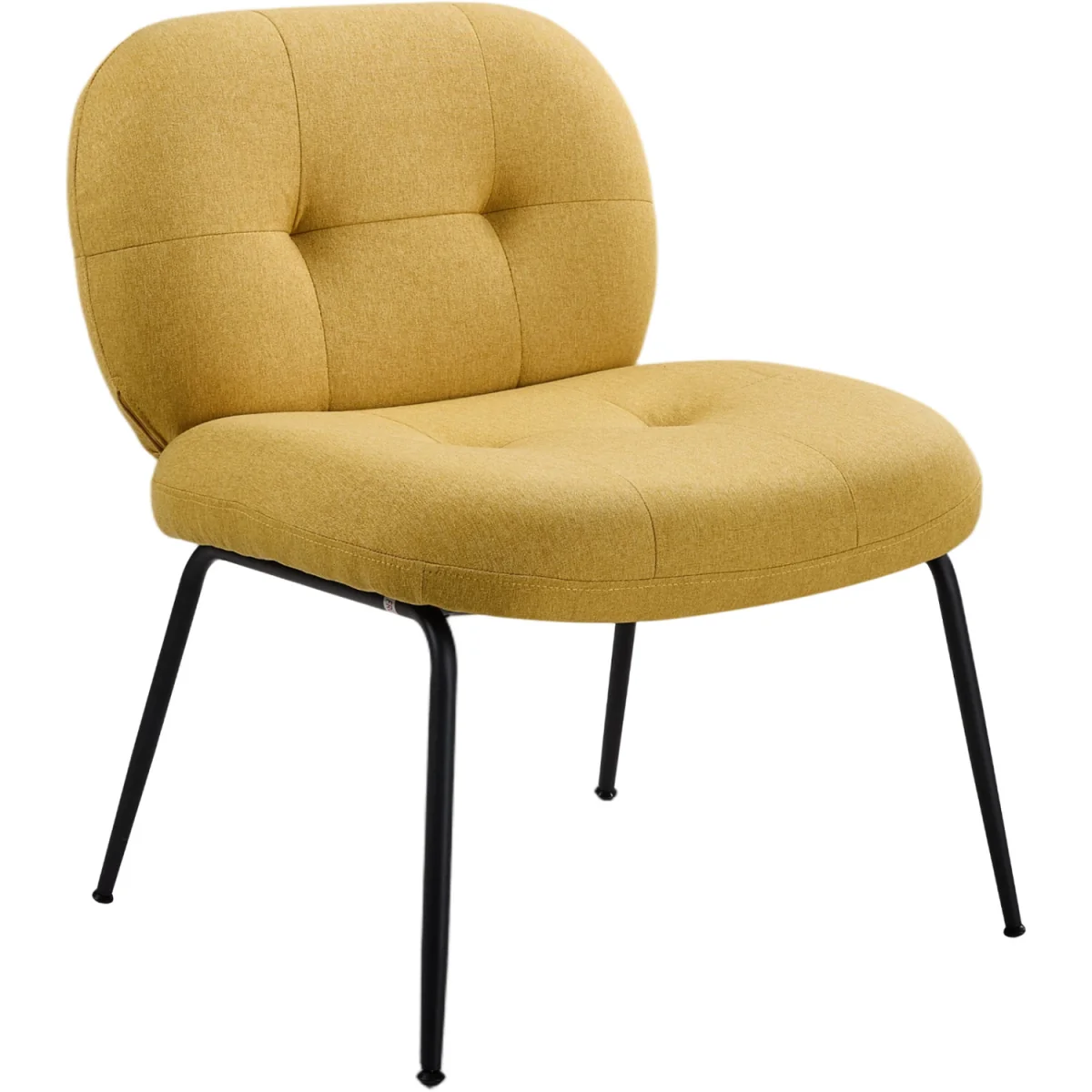 Modern Upholstered Lounge Chair - Yellow – image 19
