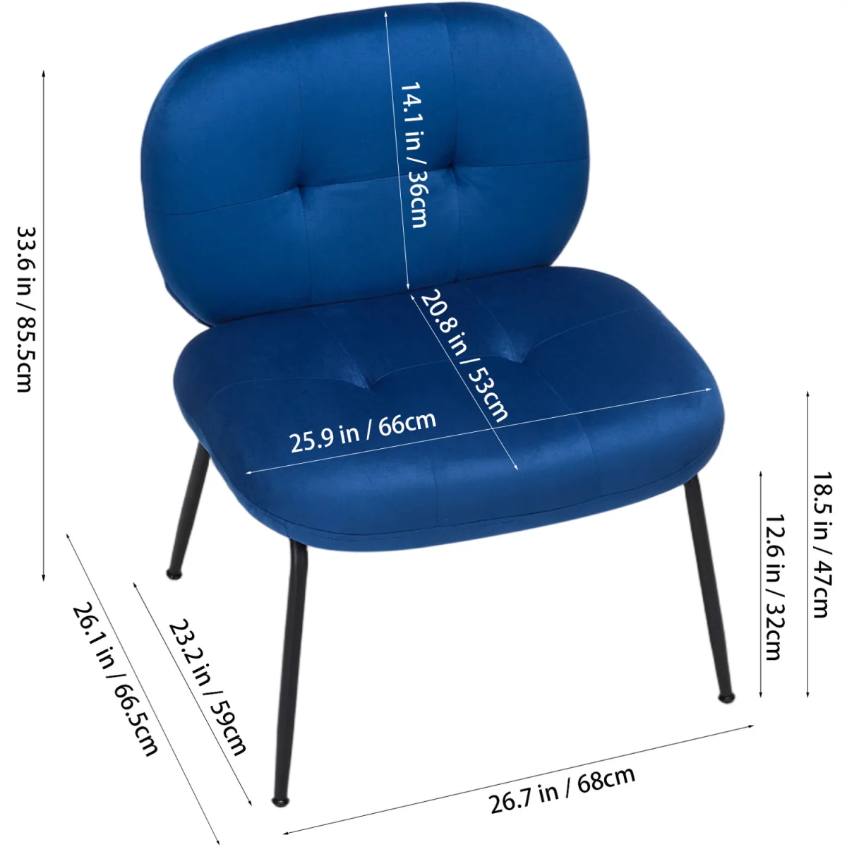 Modern Upholstered Lounge Chair - Yellow – image 3