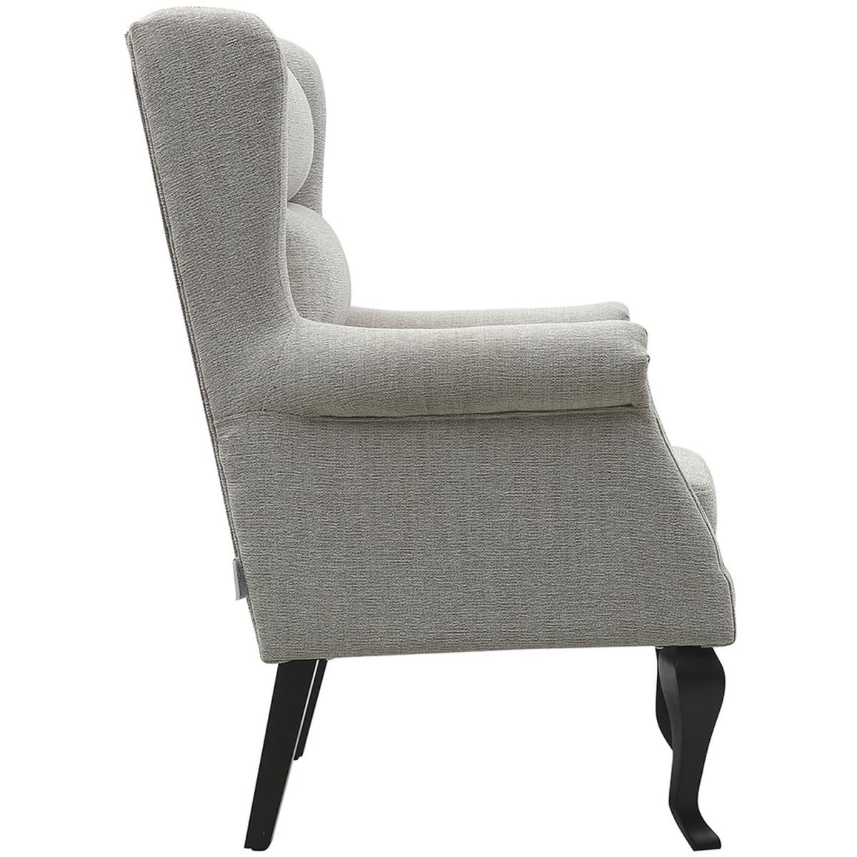 Corduroy Fabric Old Fashioned Armchair - Dark Grey – image 10