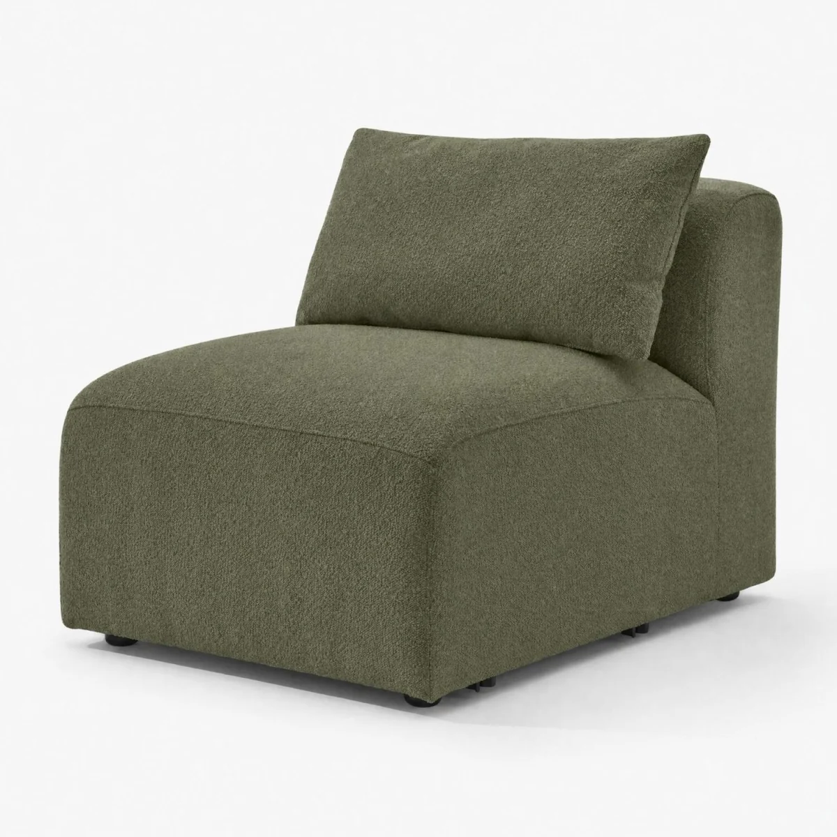 Drift Boucle Armless Armchair for Modular Sofa - Green – image 3