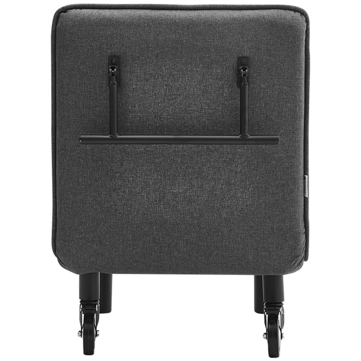 Modern Foldable Single Sofa Bed Upholstered Lounge Armchair Grey  - Light Grey – image 3