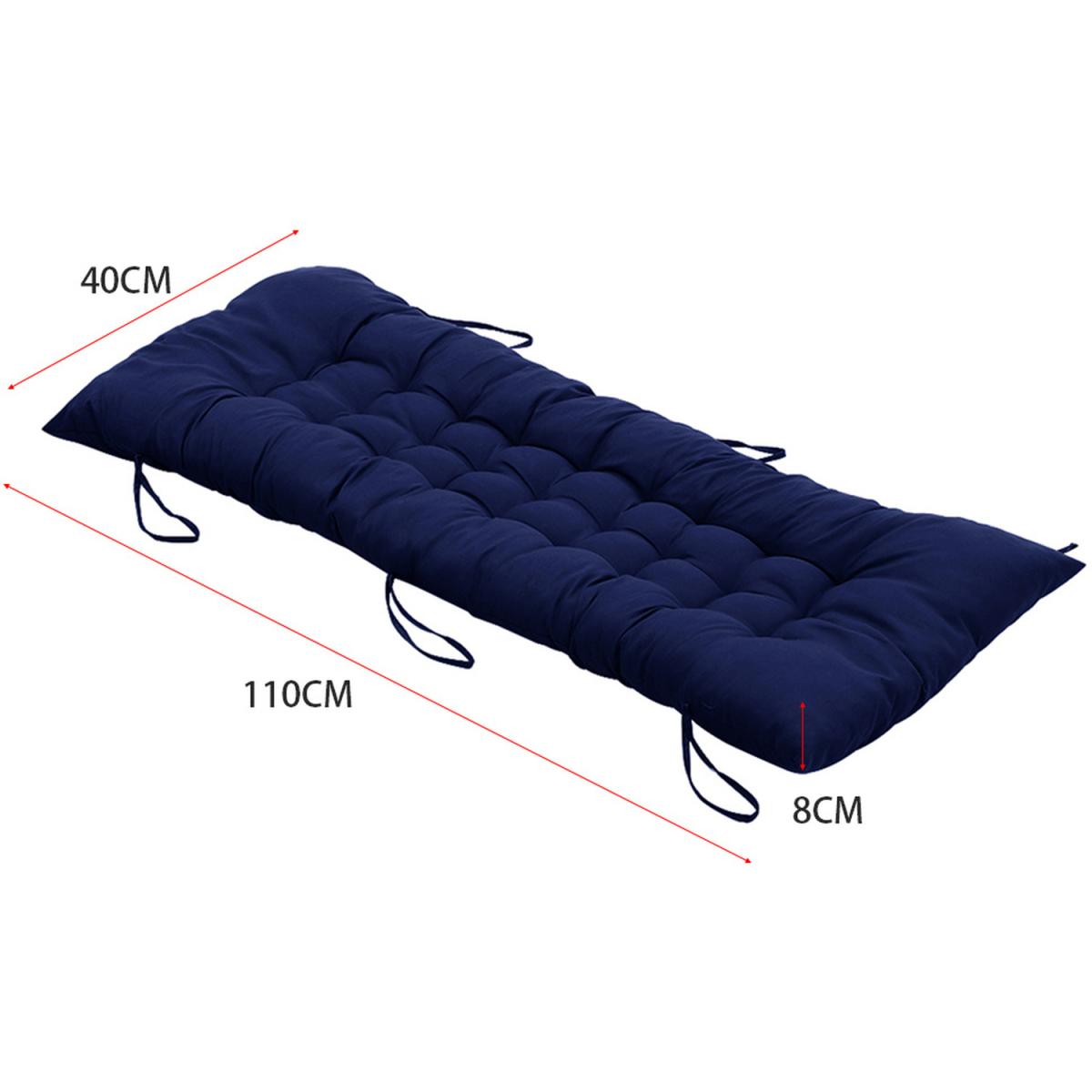 Casual Sofa Garden Bench Deck Chair Cushion Lounge Recliner Seat Pad - Dark Blue / 110cm – image 2