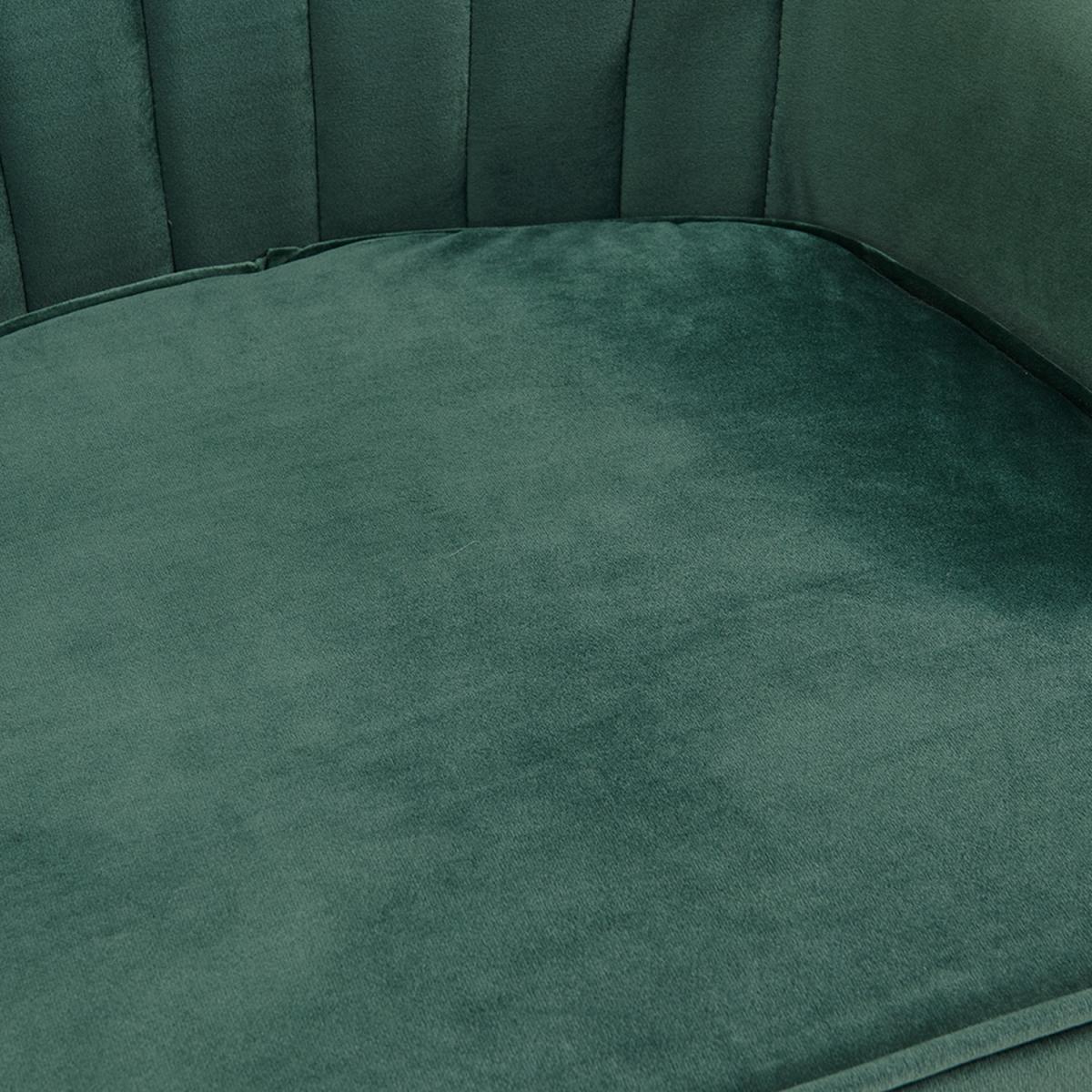 Edith Wing Back Armchair Studded Design Scroll Arms  - Dark Green – image 3