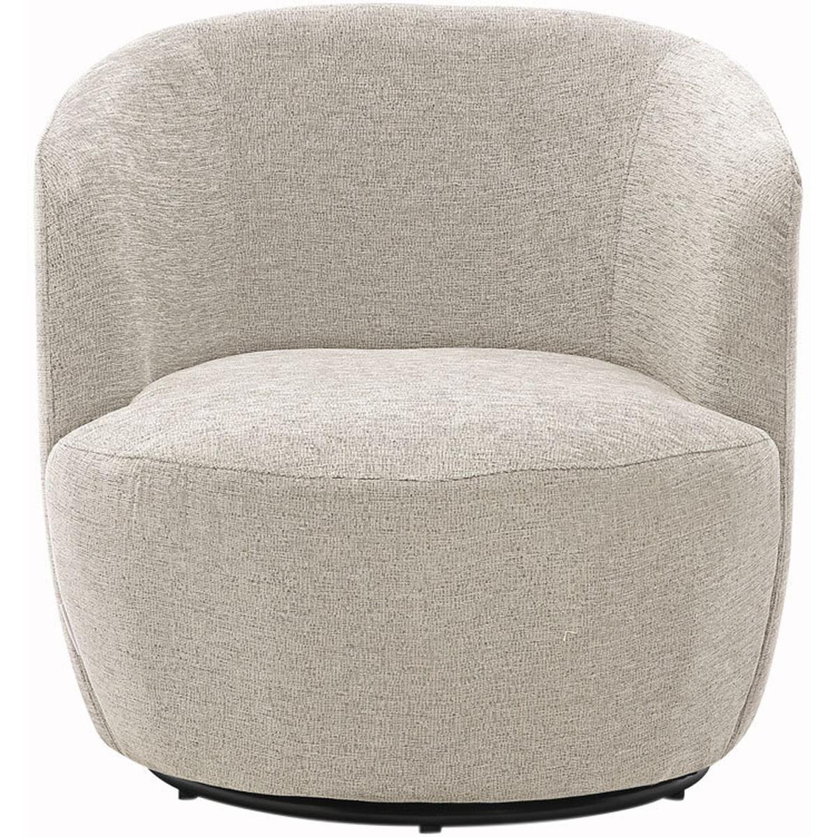 Linen Rotatable Tub Chair - Beige – image 2