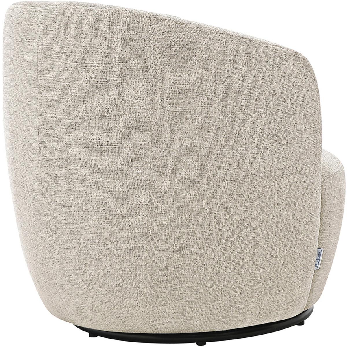 Linen Rotatable Tub Chair - Beige – image 4
