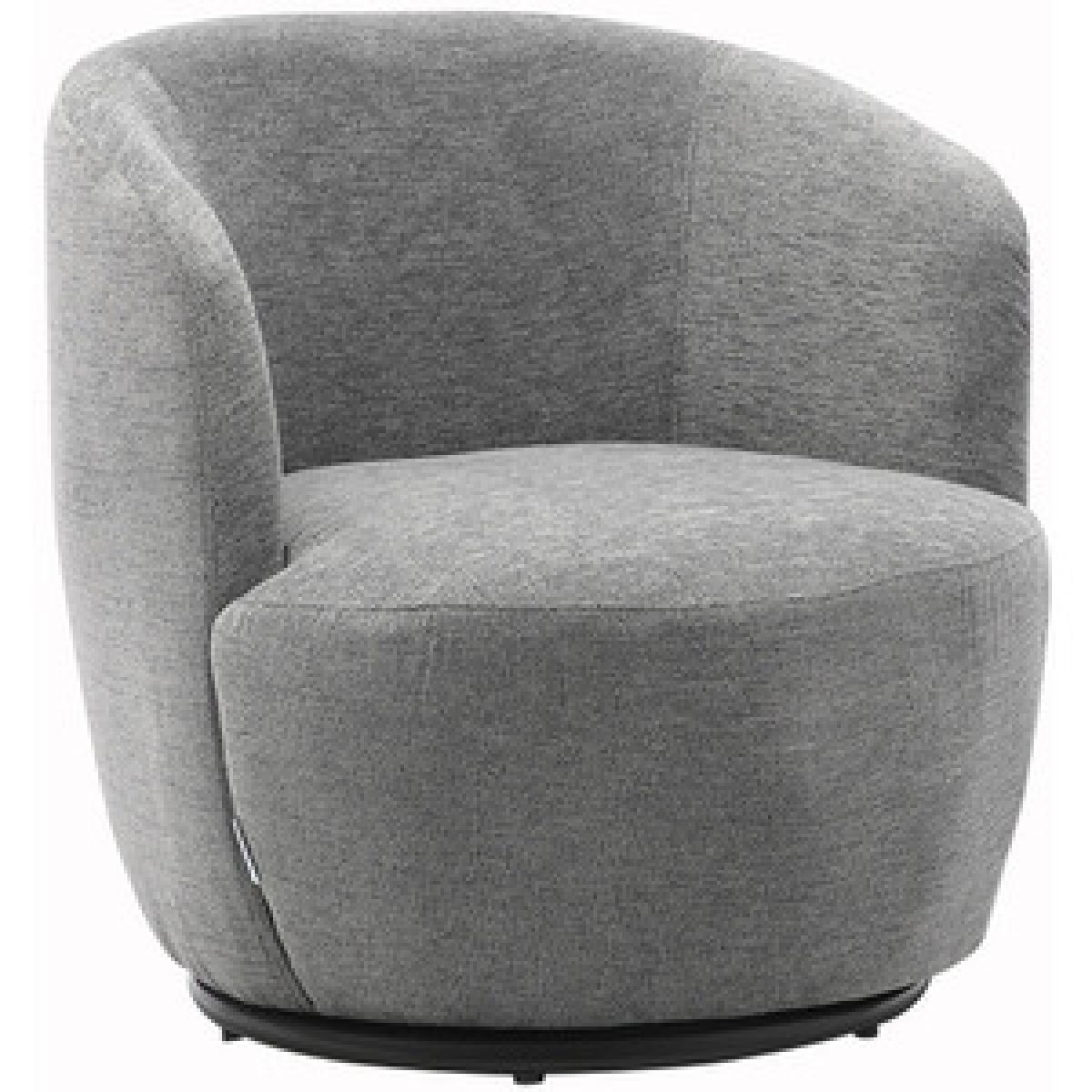 Linen Rotatable Tub Chair - Beige – image 8