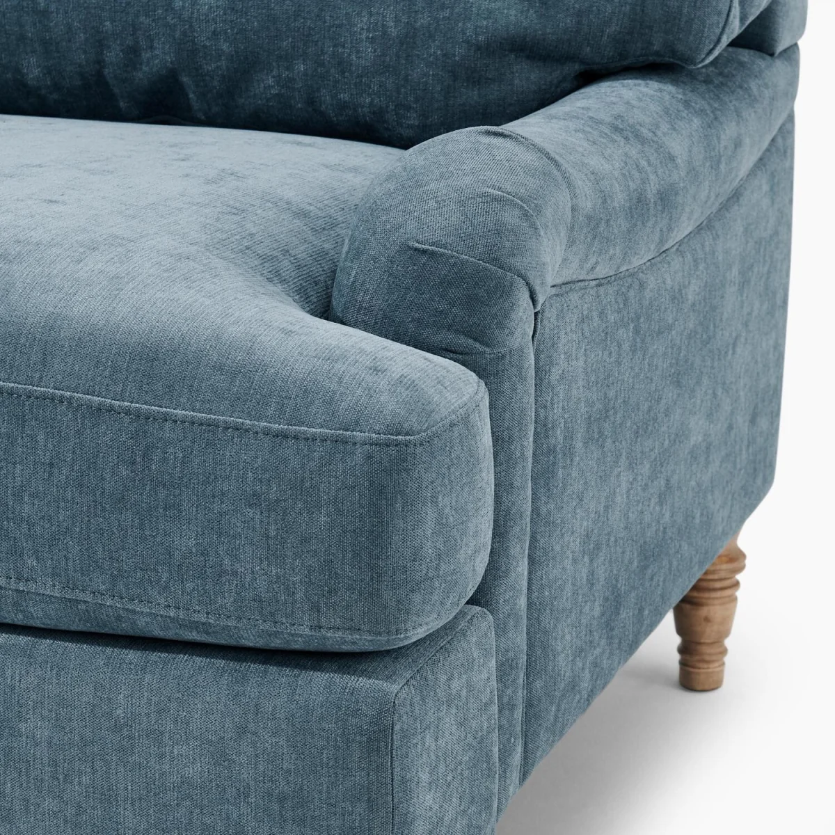 Bernie Blue Chenille Fabric Armchair - Blue – image 4