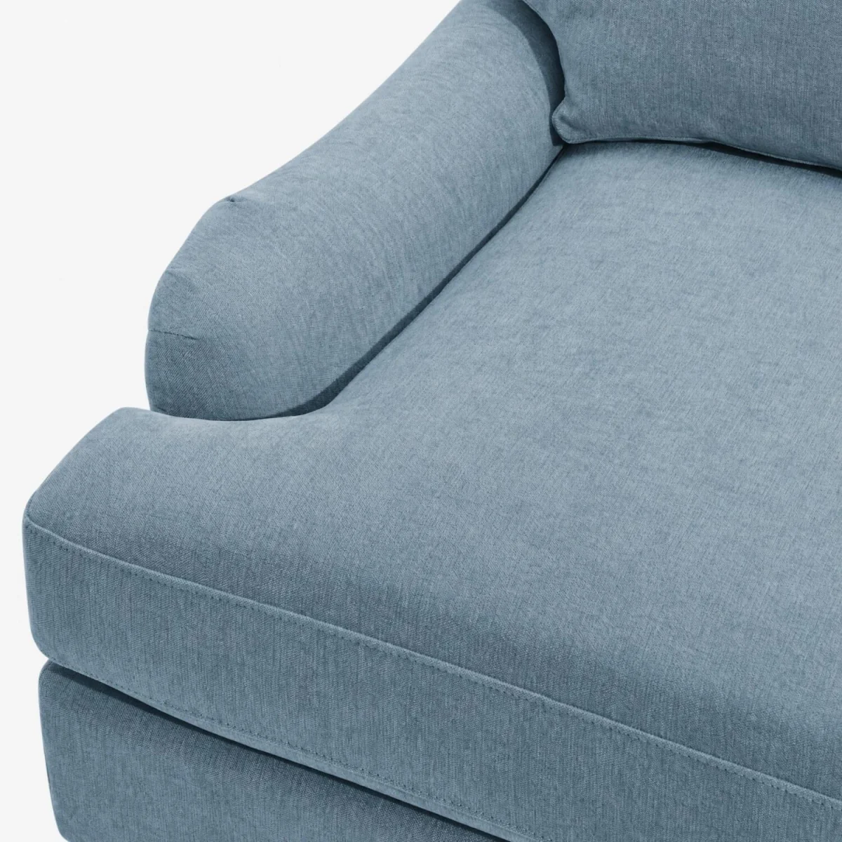 Bernie Blue Chenille Fabric Armchair - Blue – image 6