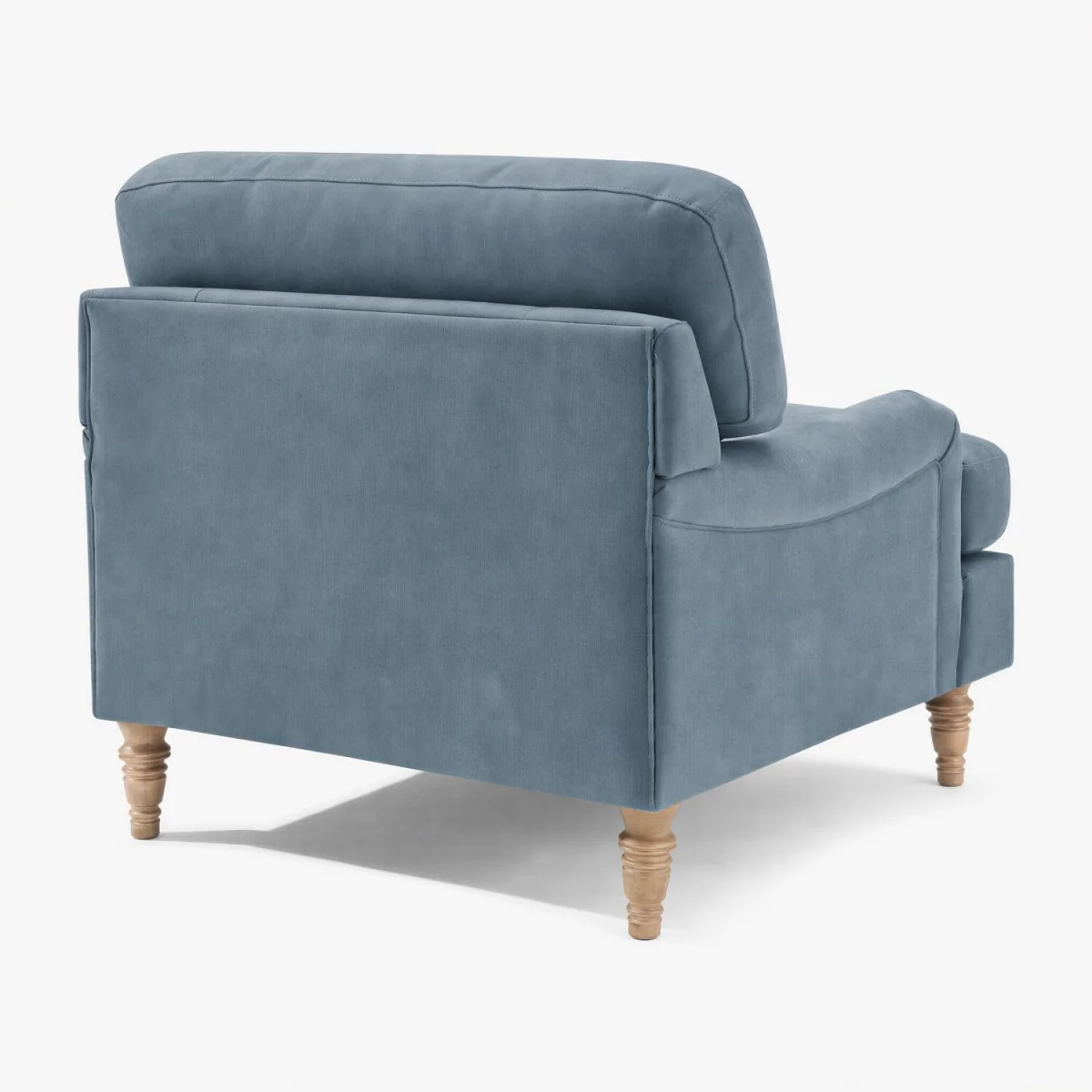 Bernie Blue Chenille Fabric Armchair - Blue – image 8