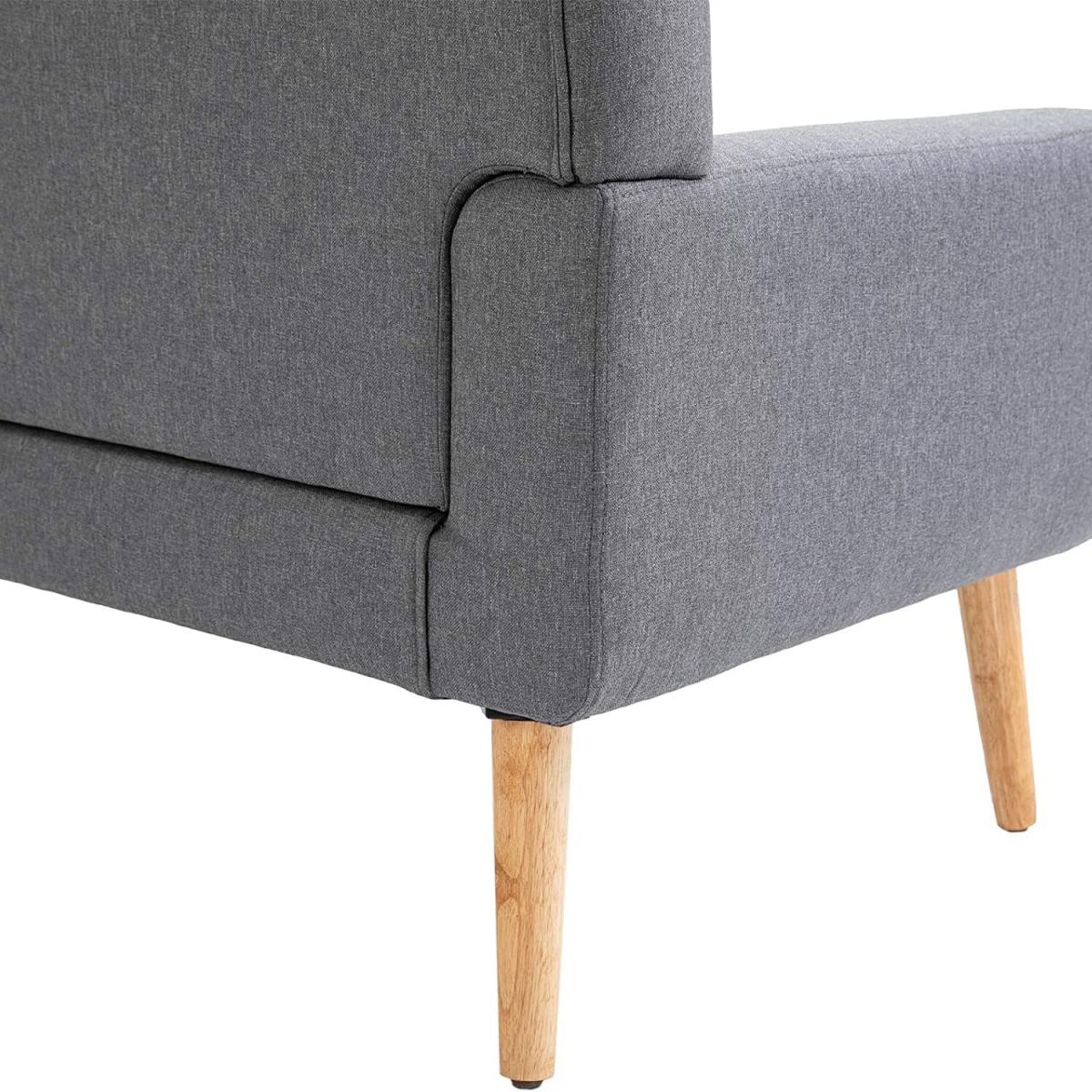 Nordic Single Cushion Padded Armchair - Light Grey – image 9