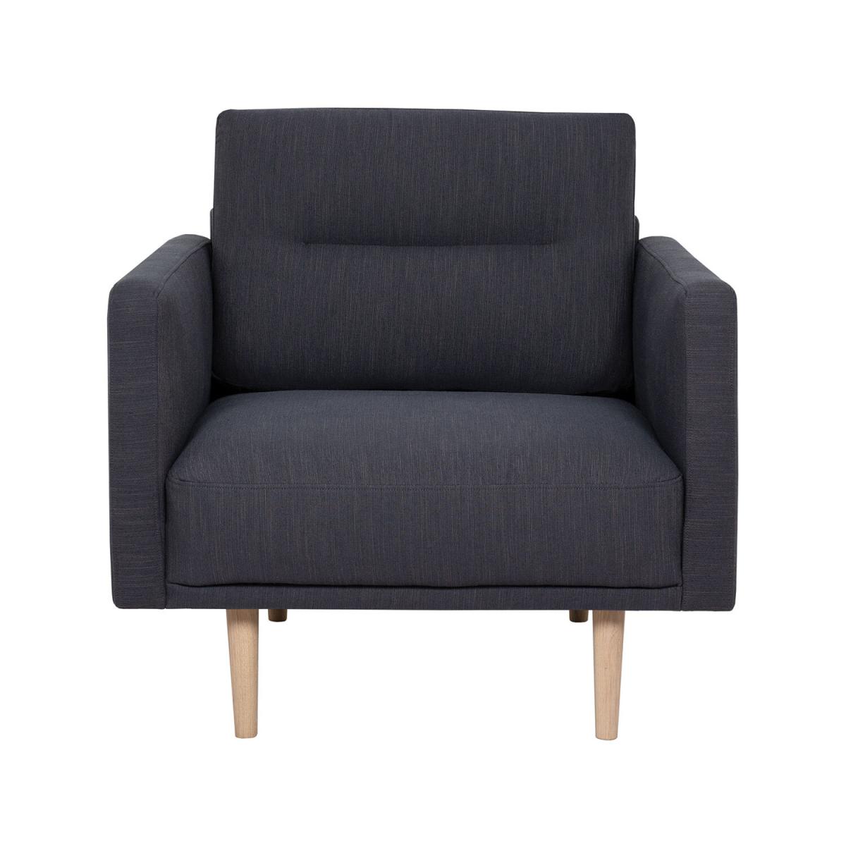 Larvik Oak Leg Armchair - Anthracite – image 2