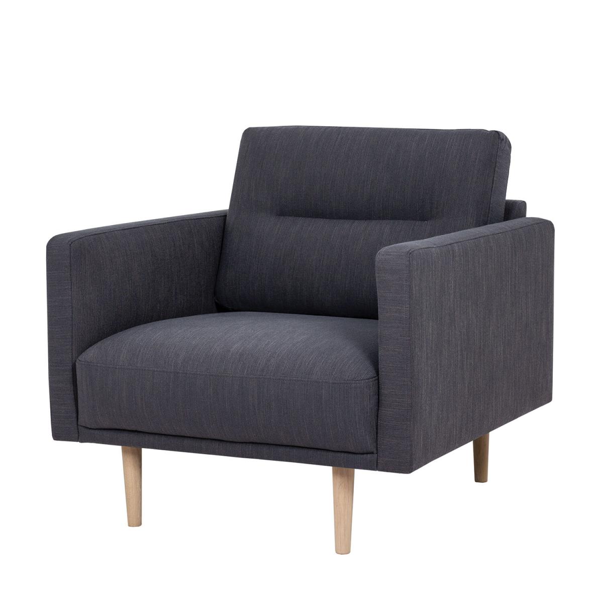 Larvik Oak Leg Armchair - Anthracite – image 3