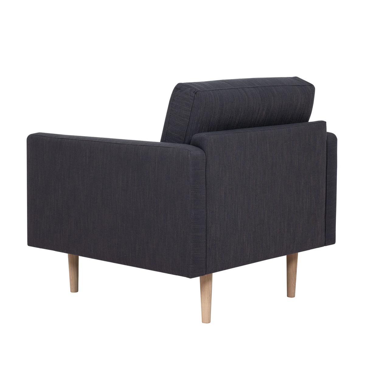 Larvik Oak Leg Armchair - Anthracite – image 4