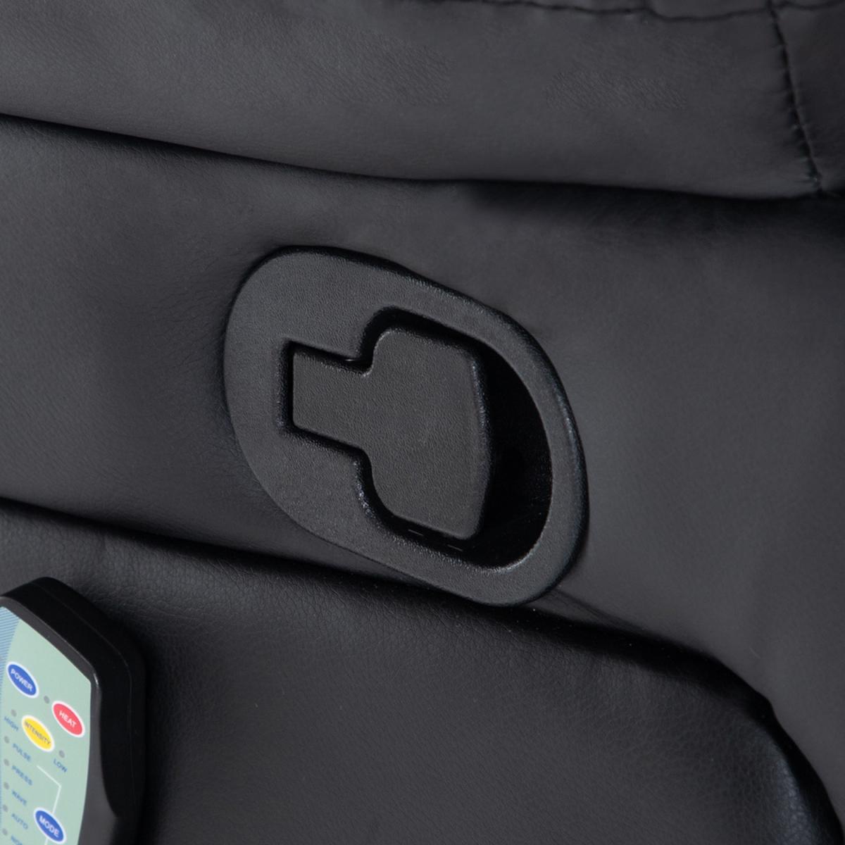 PU Leather Massage and Heat Recliner - Black – image 6