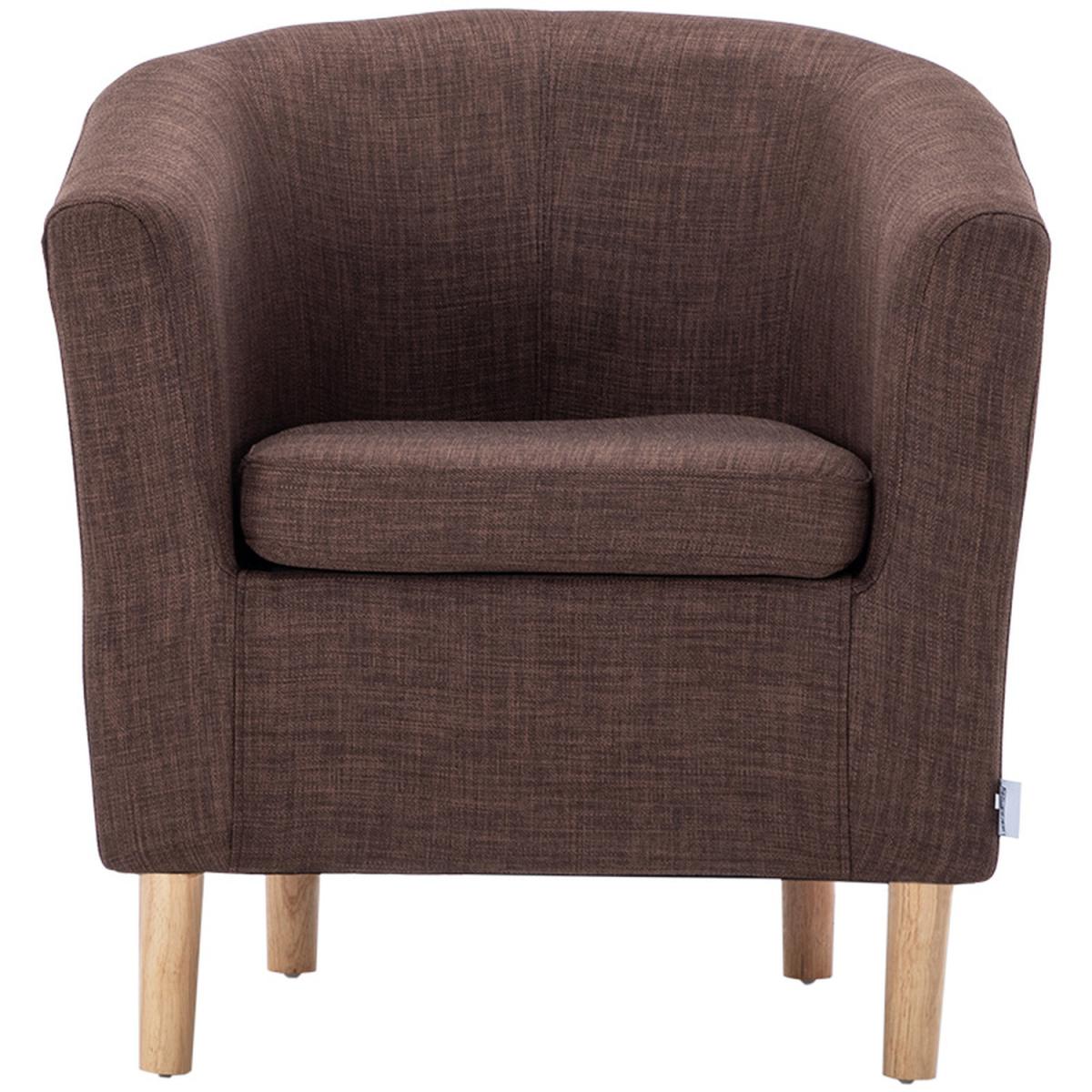 Fabric Linen Tub Chair Armchair - Black – image 14