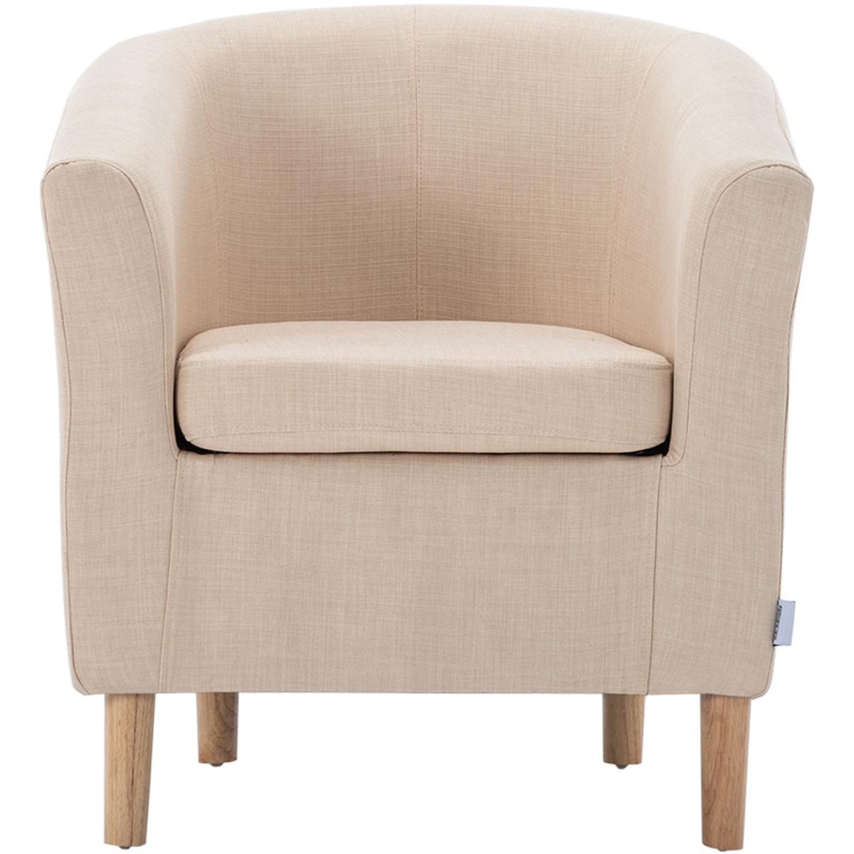 Fabric Linen Tub Chair Armchair - Black – image 17