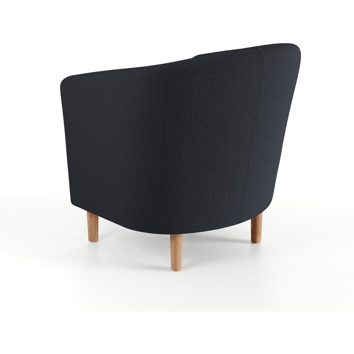 Fabric Linen Tub Chair Armchair - Black – image 6