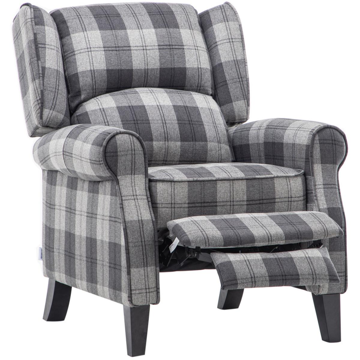 Fabric Recliner Armchair Grey Mix - Grey – image 2
