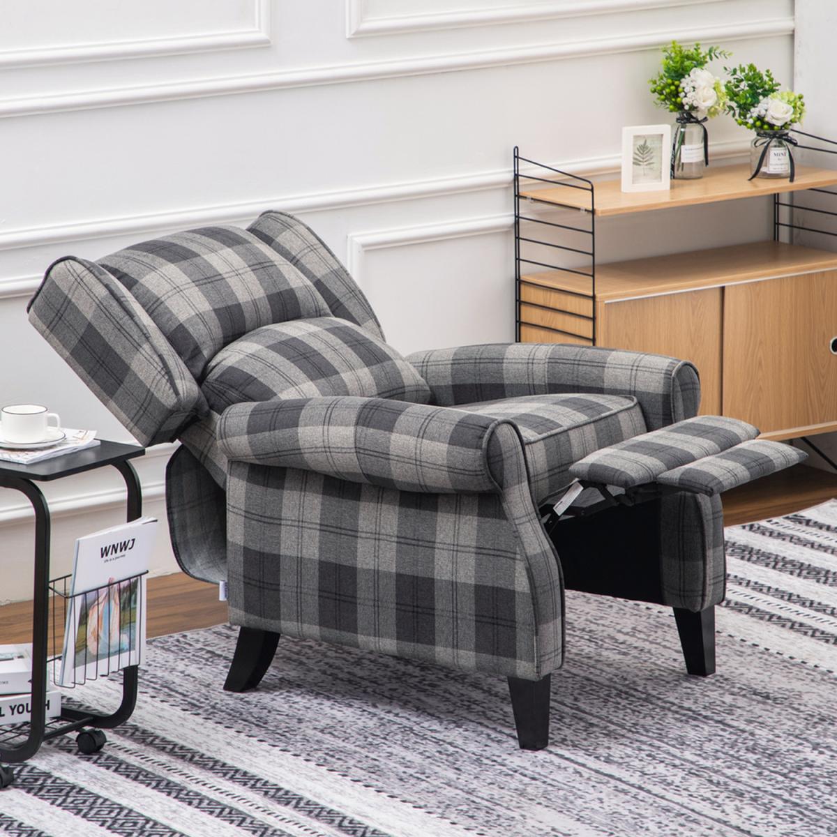 Fabric Recliner Armchair Grey Mix - Grey – image 7