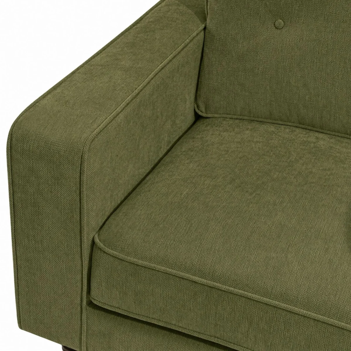 Jasper Linen-Look Fabric Armchair - Green – image 4