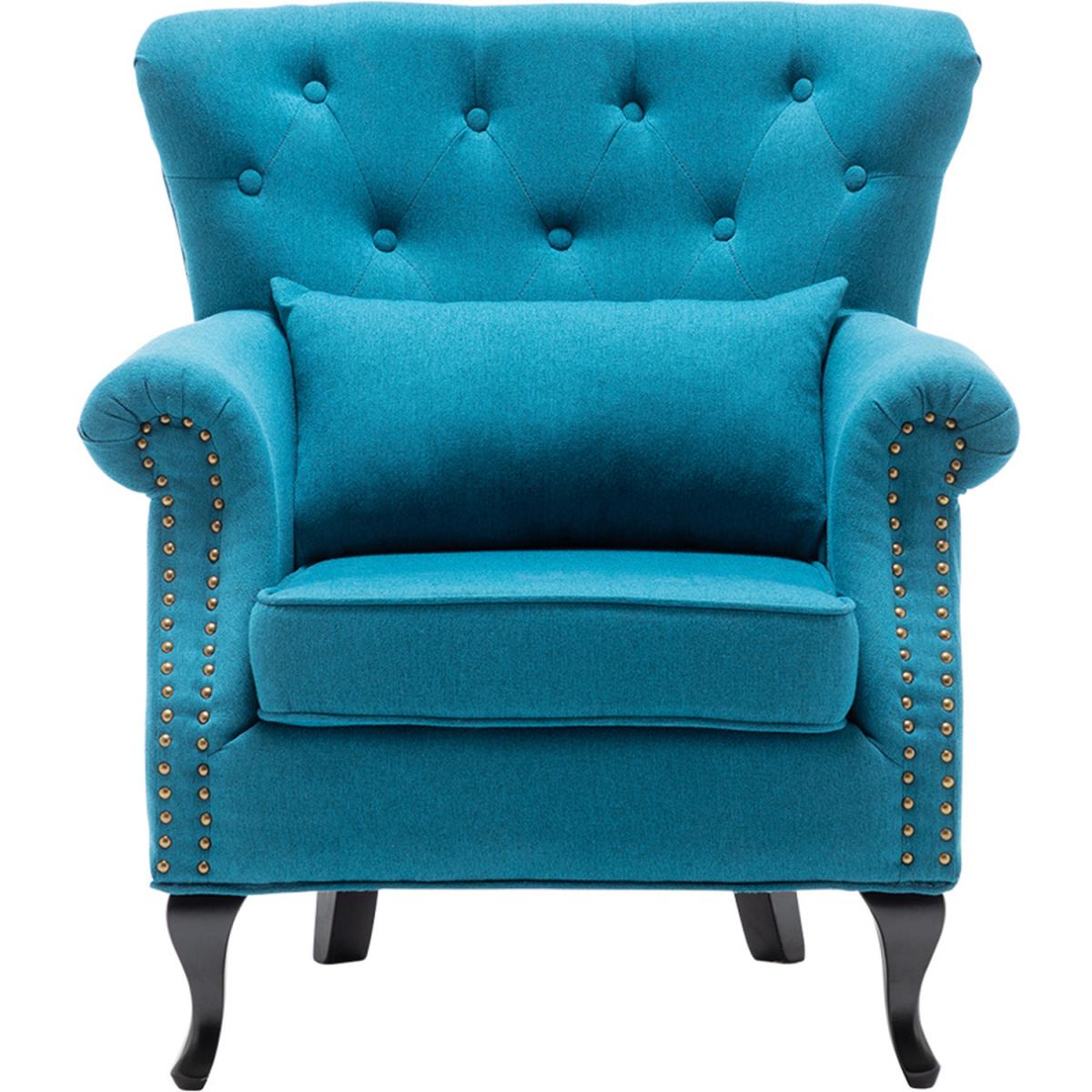 Linen Vintage Armchair - Yellow – image 14