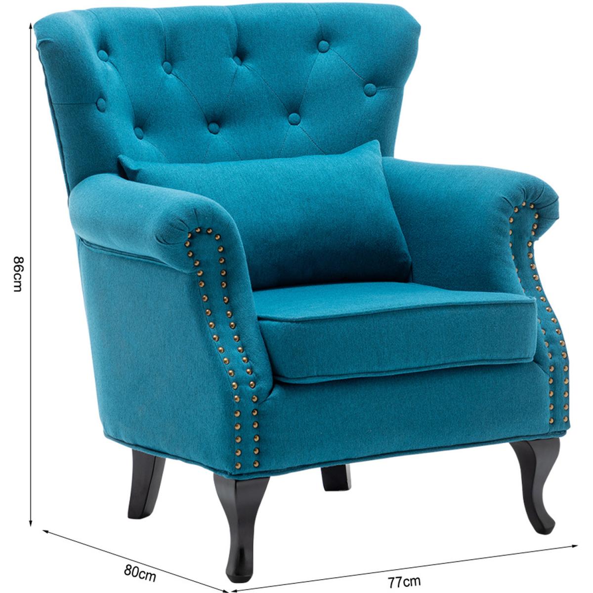 Linen Vintage Armchair - Yellow – image 19