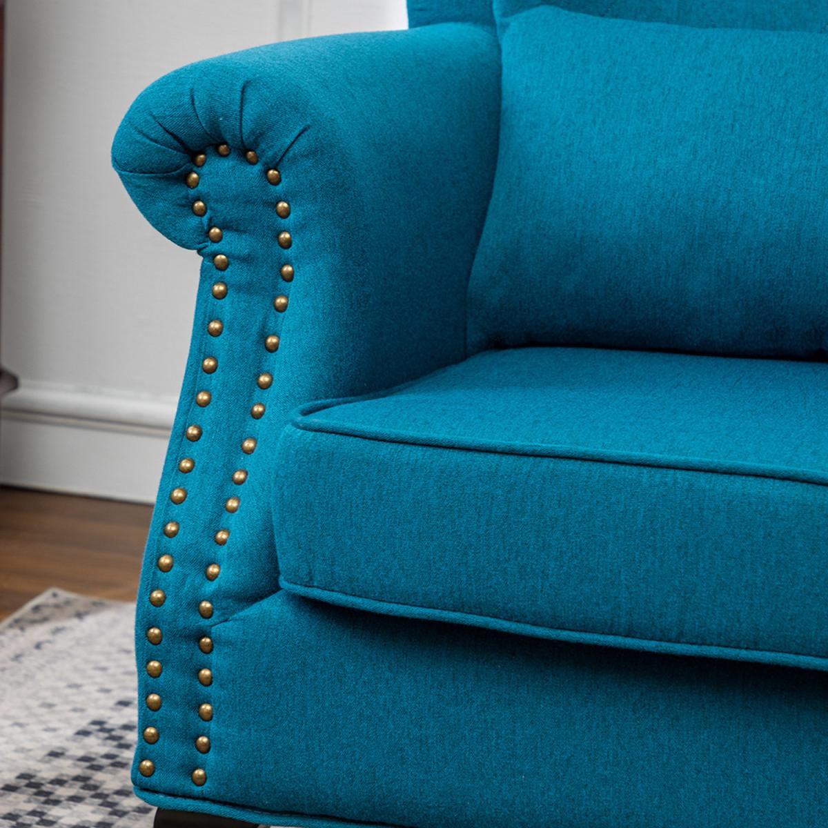 Linen Vintage Armchair - Yellow – image 20