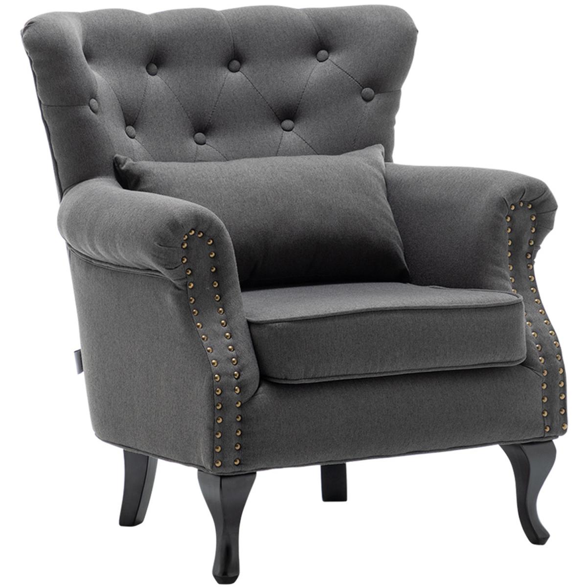 Linen Vintage Armchair - Yellow – image 22